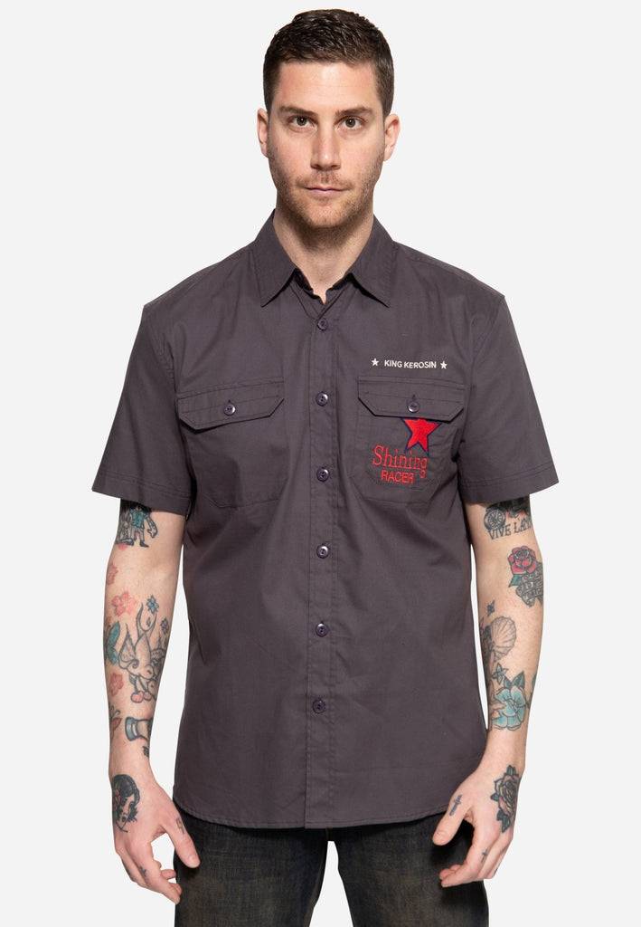 Queen Kerosin Workwear Hemd «Shining Racer» Bis zu 55% Rabatt
