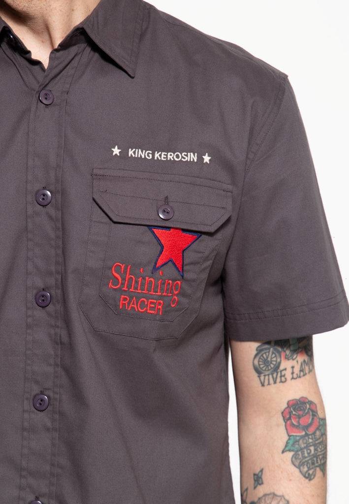Queen Kerosin Workwear Hemd «Shining Racer» Bis zu 55% Rabatt