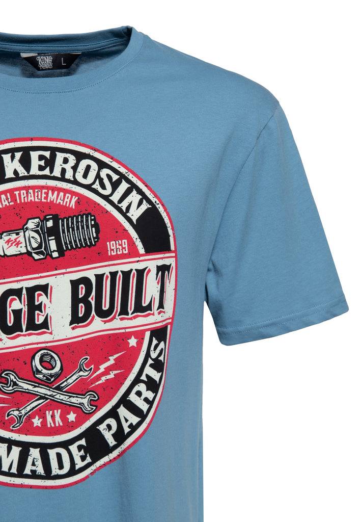 Queen Kerosin T-Shirt mit Frontprint «Garage Built» zollfrei