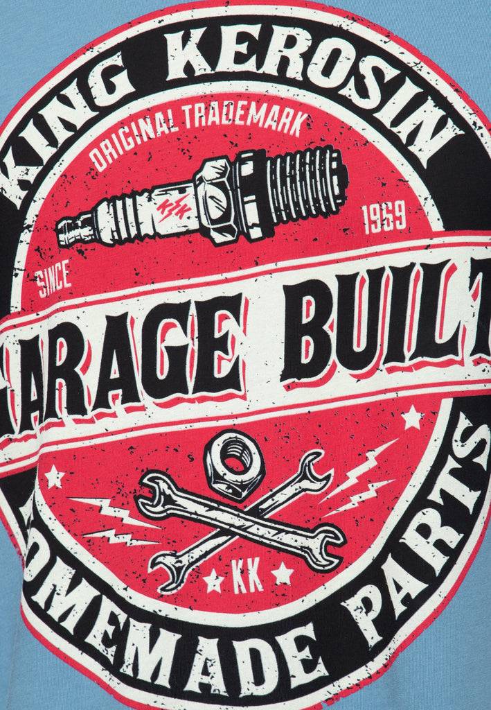 Queen Kerosin T-Shirt mit Frontprint «Garage Built» zollfrei