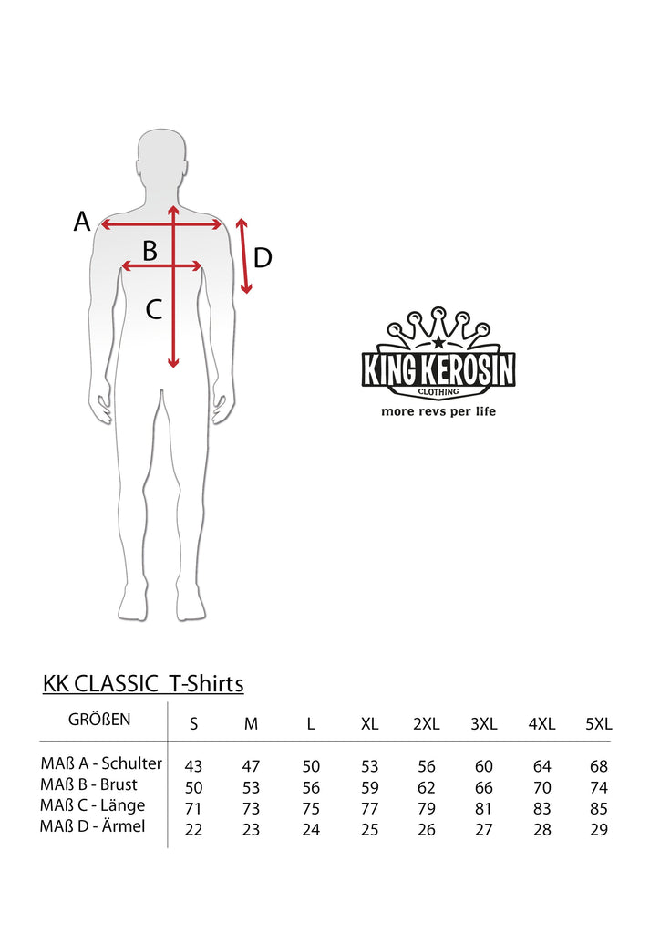 Queen Kerosin T-Shirt mit Front Print «El Caballero» 50% Rabatt für begrenzte Zeit