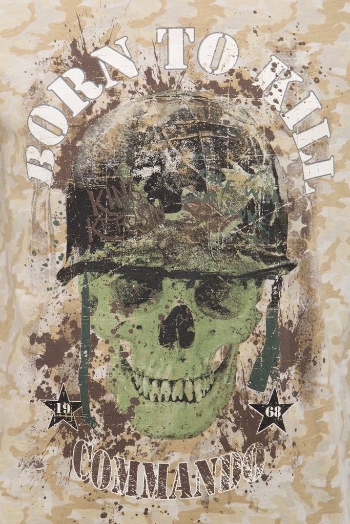 Queen Kerosin T-Shirt mit Print «born to kill» Online