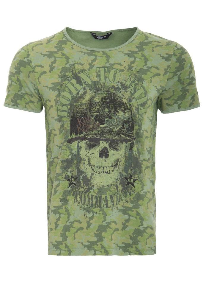 Queen Kerosin T-Shirt mit Print «born to kill» Online