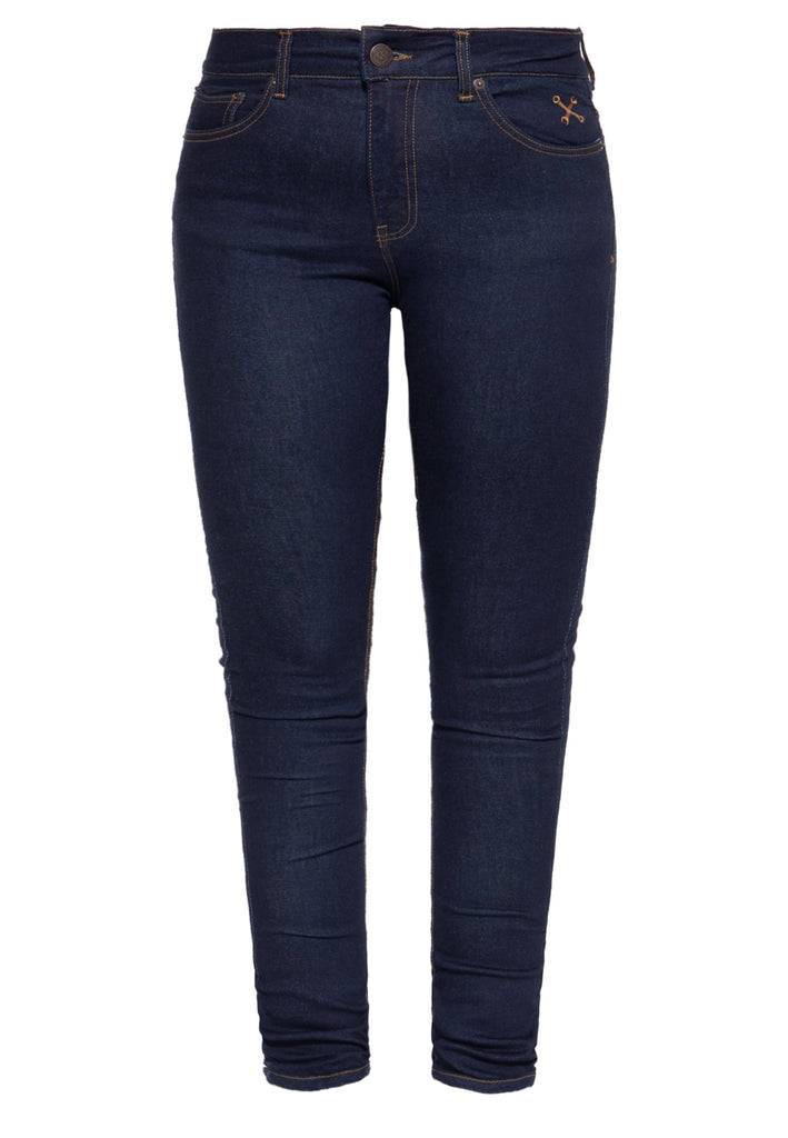 Queen Kerosin High Waist Slim Fit Jeans im 5-Pocket-Design «Betty» Fabrikverkauf
