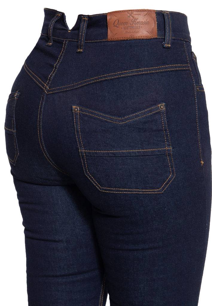 Queen Kerosin High Waist Slim Fit Jeans im 5-Pocket-Design «Betty» Fabrikverkauf