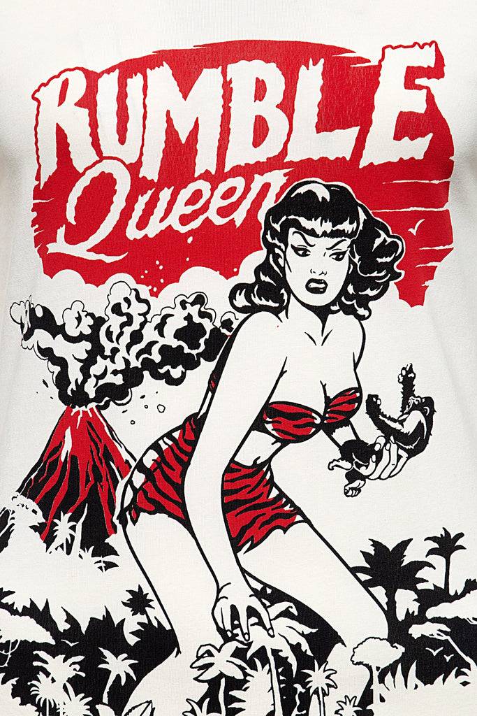 Queen Kerosin T-Shirt im Vintage Look «Rumble Queen» Kostenloser Versand