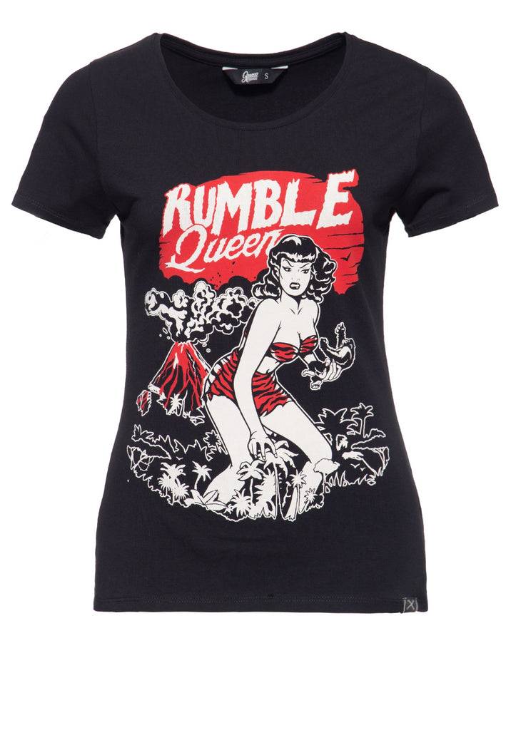Queen Kerosin T-Shirt im Vintage Look «Rumble Queen» Kostenloser Versand
