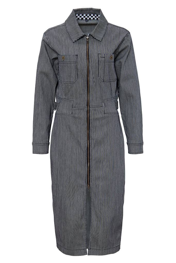 Queen Kerosin Jeanskleid im Workwear-Style Fabrik Onlineshop