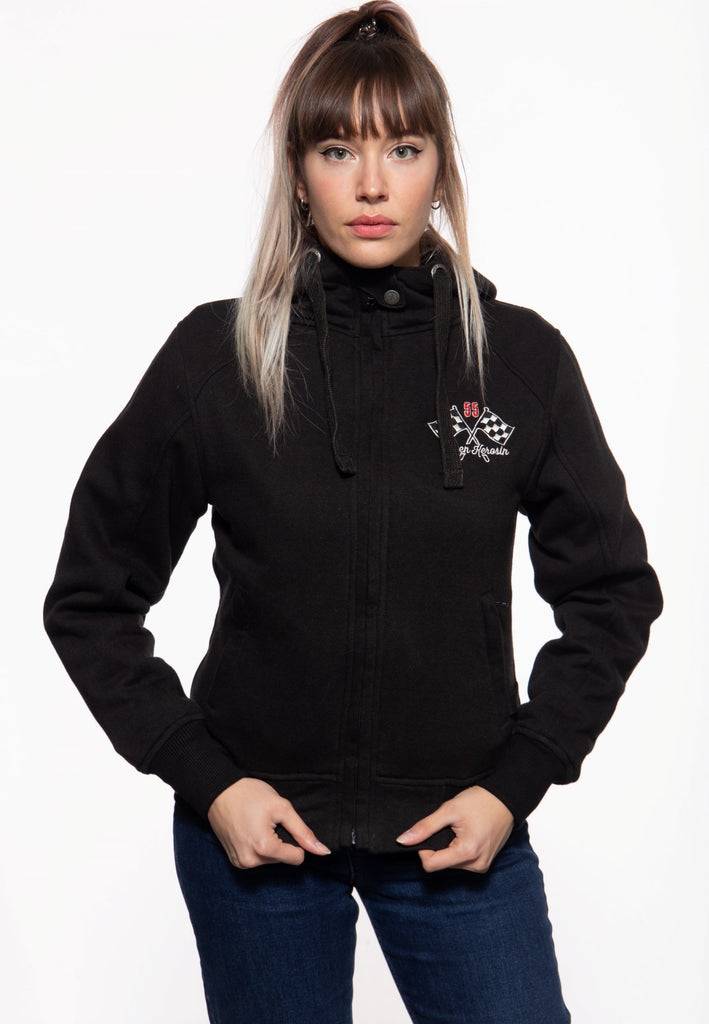 Queen Kerosin Sweatjacke mit Kapuze «Speedway Garage» Großer Ausverkauf
