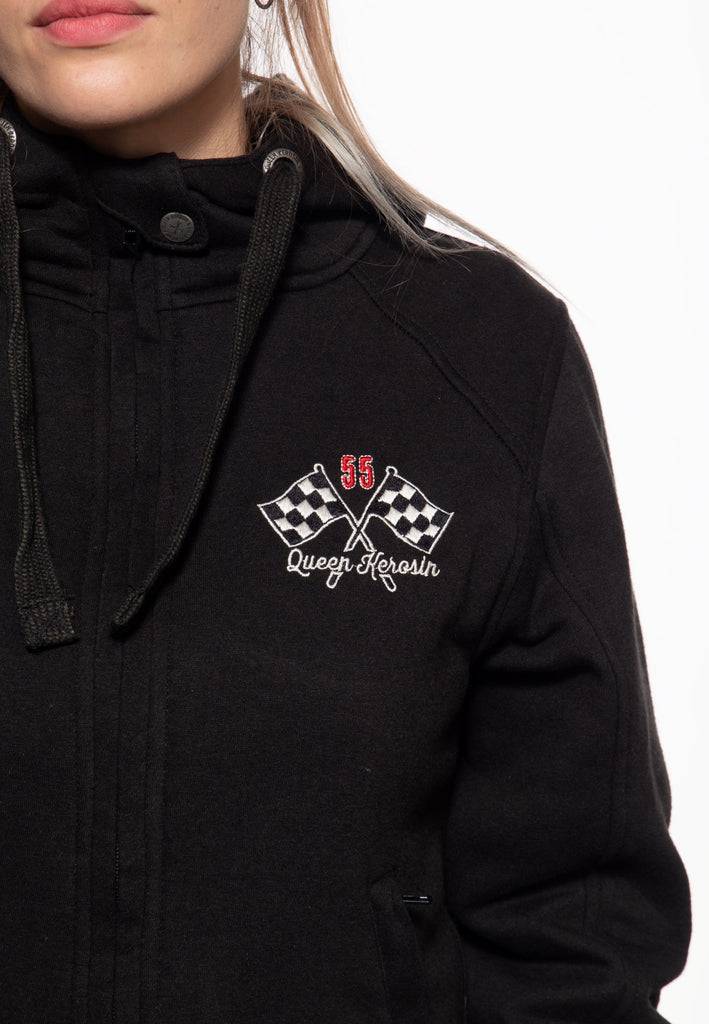 Queen Kerosin Sweatjacke mit Kapuze «Speedway Garage» Großer Ausverkauf