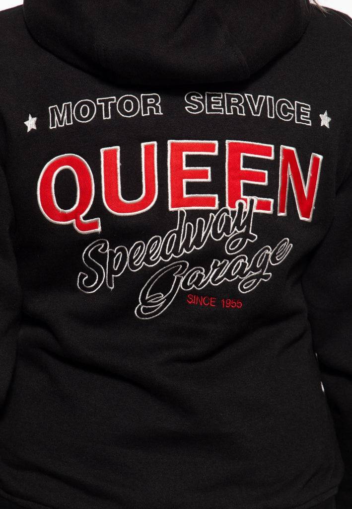 Queen Kerosin Sweatjacke mit Kapuze «Speedway Garage» Großer Ausverkauf