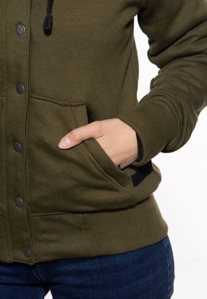 Queen Kerosin Sweatjacke mit Kapuze «No Gas No Glory» Flash Sale