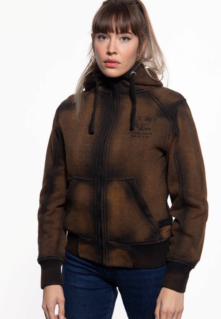 Queen Kerosin Sweatjacke mit Kapuze «Wild Ones» Begrenztes Angebot