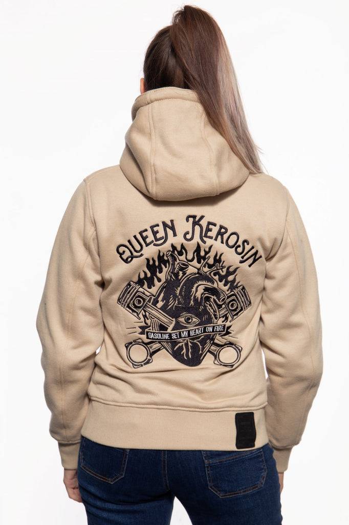 Queen Kerosin Sweatjacke mit separatem Softshell-Innenfutter «QK Heart» Preisnachlass