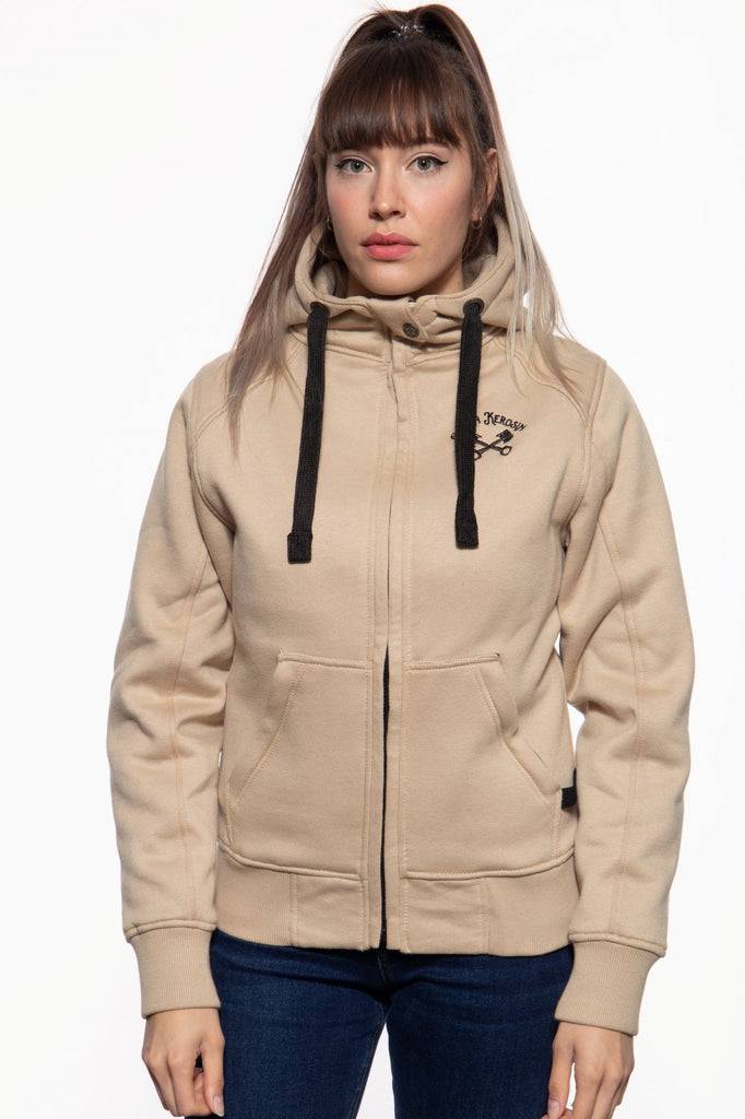 Queen Kerosin Sweatjacke mit separatem Softshell-Innenfutter «QK Heart» Preisnachlass