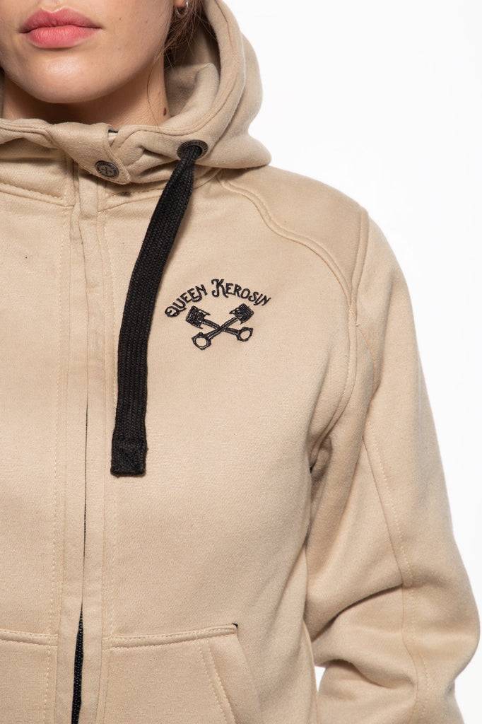Queen Kerosin Sweatjacke mit separatem Softshell-Innenfutter «QK Heart» Preisnachlass