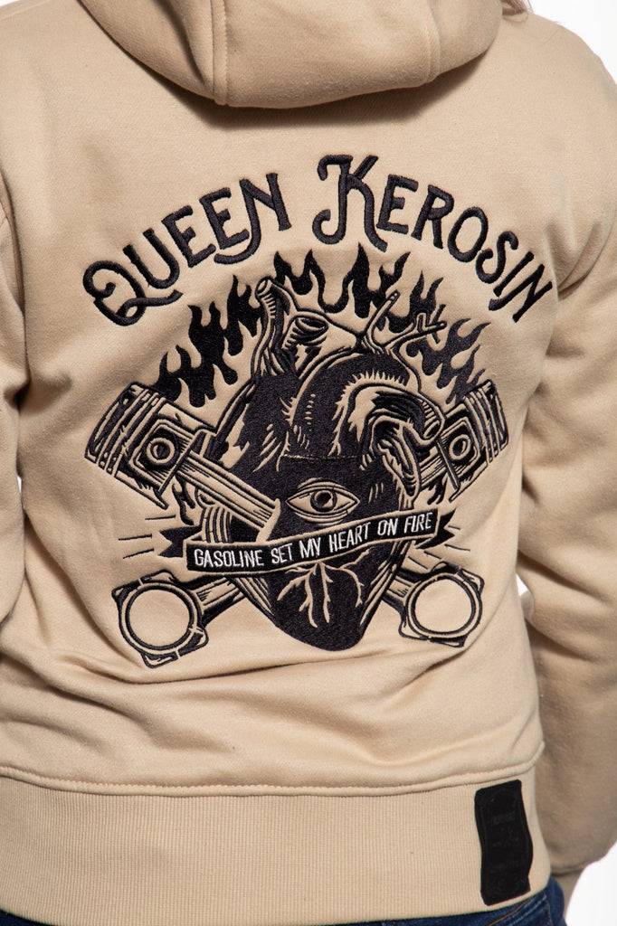 Queen Kerosin Sweatjacke mit separatem Softshell-Innenfutter «QK Heart» Preisnachlass