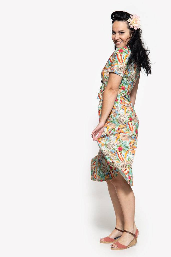 Queen Kerosin Sommerkleid mit Allover-Print im 50s-Look Saisonale Angebote