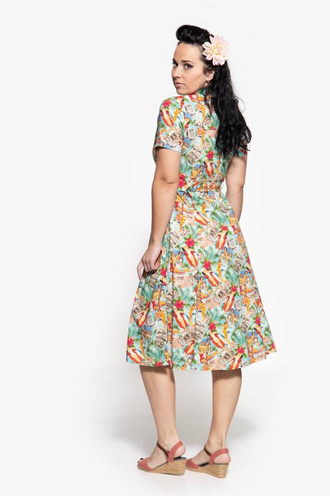Queen Kerosin Sommerkleid mit Allover-Print im 50s-Look Saisonale Angebote