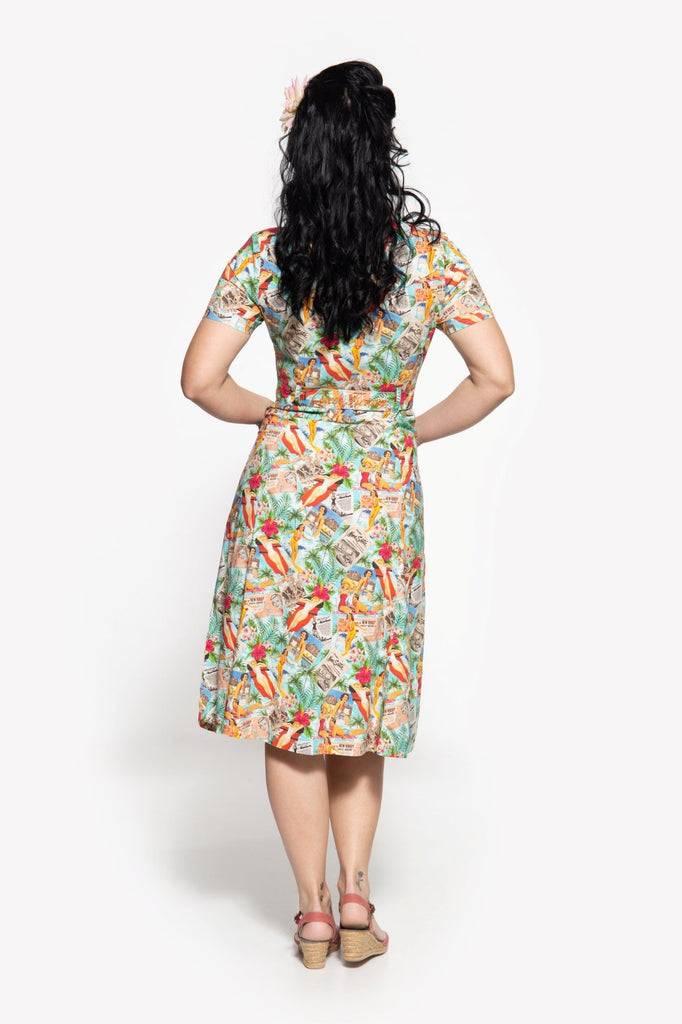 Queen Kerosin Sommerkleid mit Allover-Print im 50s-Look Saisonale Angebote