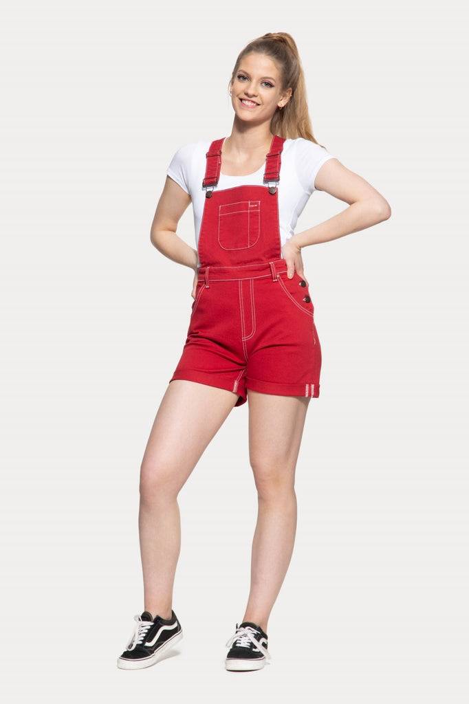 Queen Kerosin Denim Latz-Shorts Letzter Tag