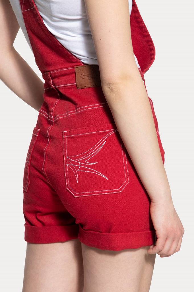 Queen Kerosin Denim Latz-Shorts Letzter Tag