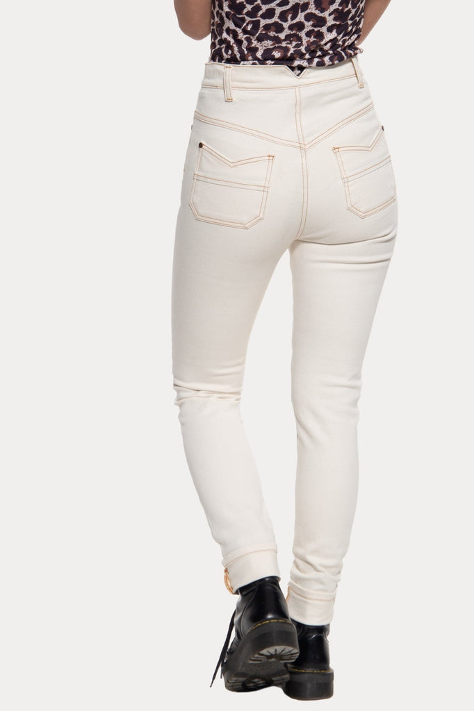 Queen Kerosin High Waist Slim Fit Jeans «Betty» Bis zu 50% Rabatt