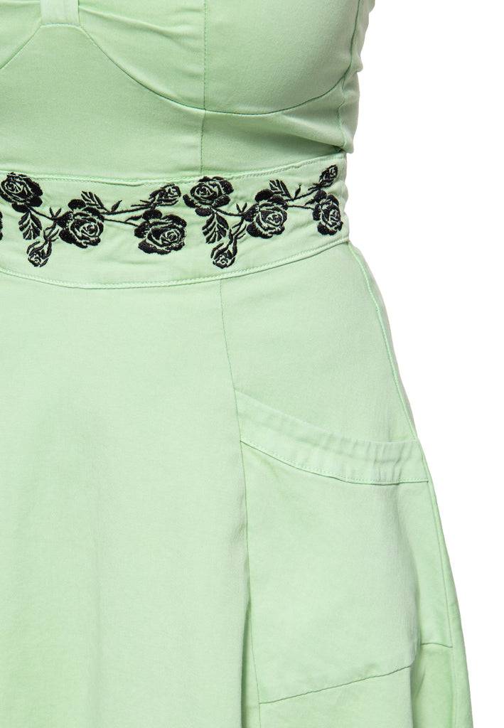 Queen Kerosin Vintage Swing-Kleid mit floraler Stickerei Discount Store für neue Produkte