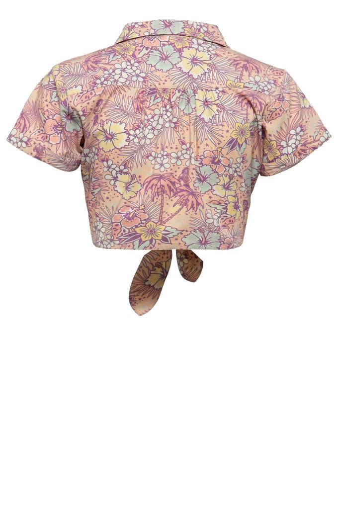 Queen Kerosin Bluse mit hawaiianischem Muster Super Rabatt