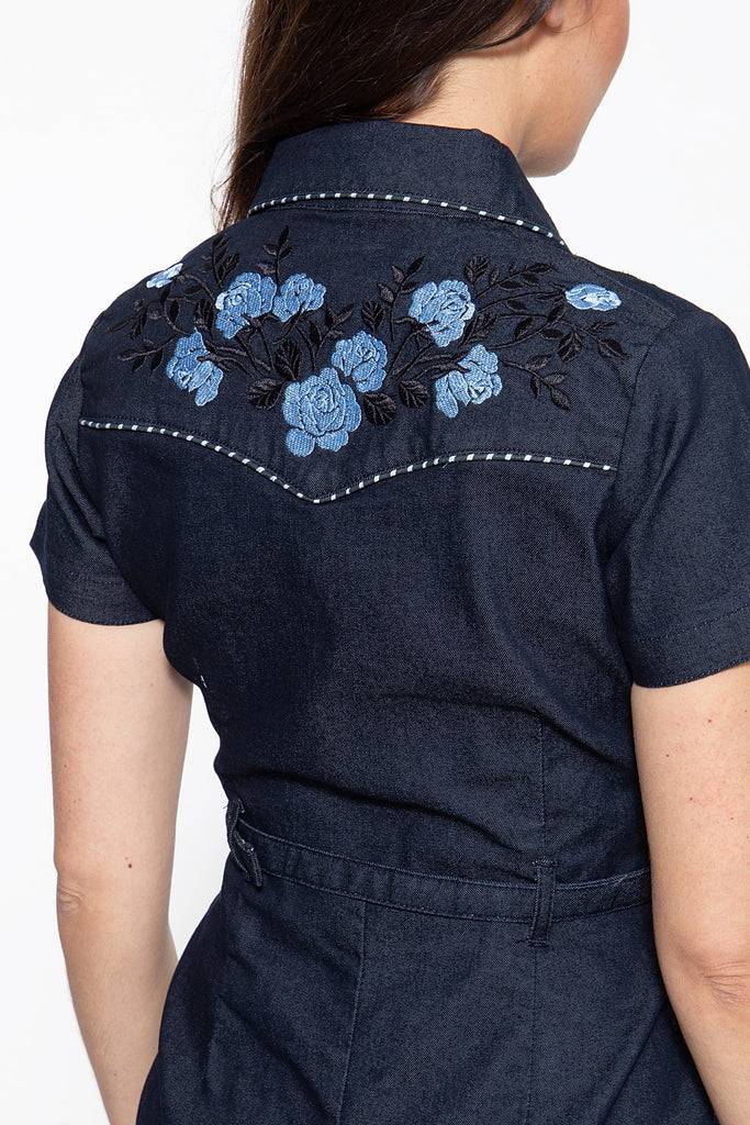 Queen Kerosin Jeanskleid im Westernchic zollfrei