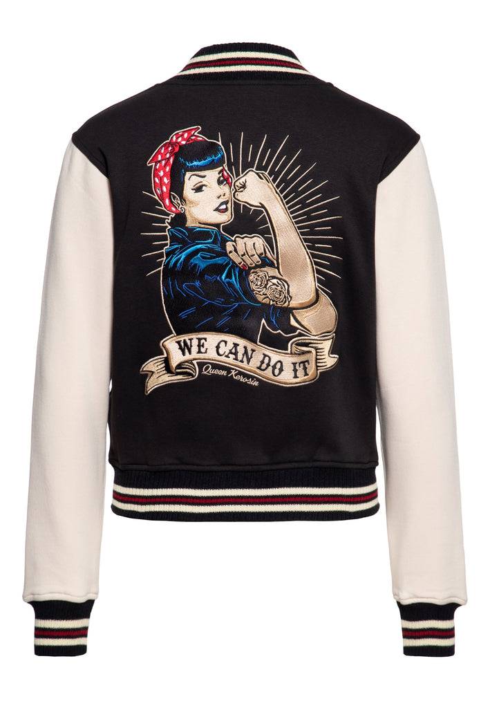 Queen Kerosin College Jacke «We Can Do It» Auslauf