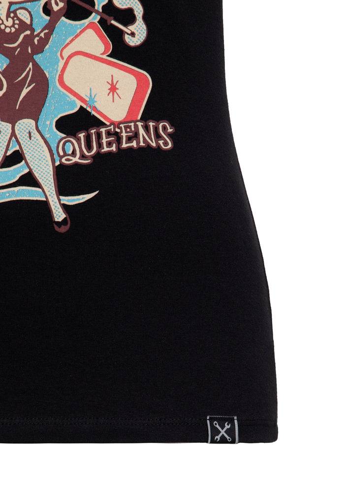 Queen Kerosin T-Shirt «Purr Kitty Purr» Günstiger Verkauf