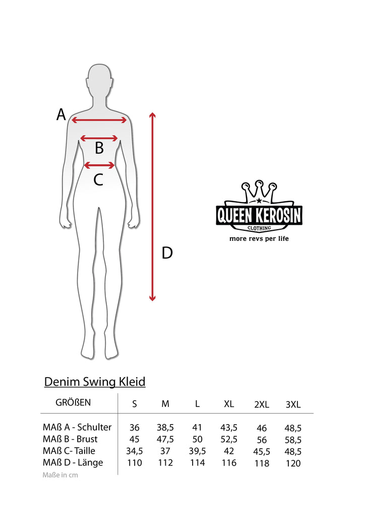 Queen Kerosin Workwear Swingkleid Kostenloser Versand