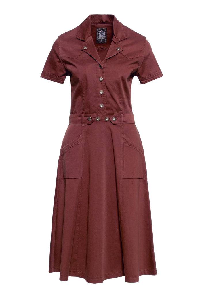 Queen Kerosin Workwear Swingkleid Kostenloser Versand