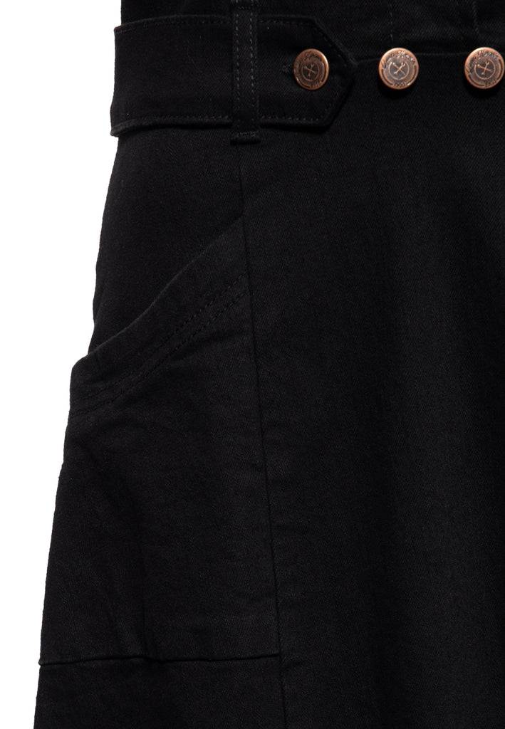 Queen Kerosin 50s Swing Jeanskleid mit Stickerei Limitierter Zeitrabatt