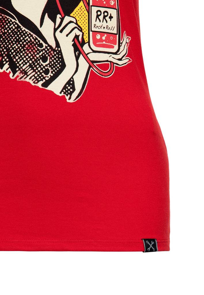 Queen Kerosin Print T-Shirt «You're my blood type» Fabrik Onlineshop