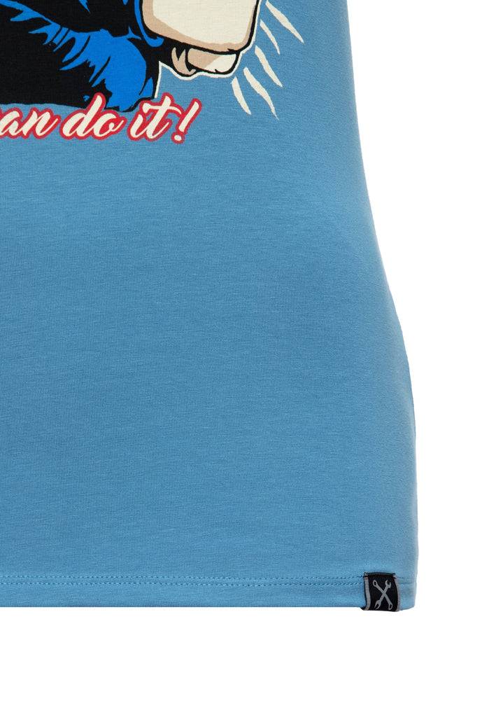 Queen Kerosin Print T-Shirt «Motor Queen I can do it» Sonderangebot