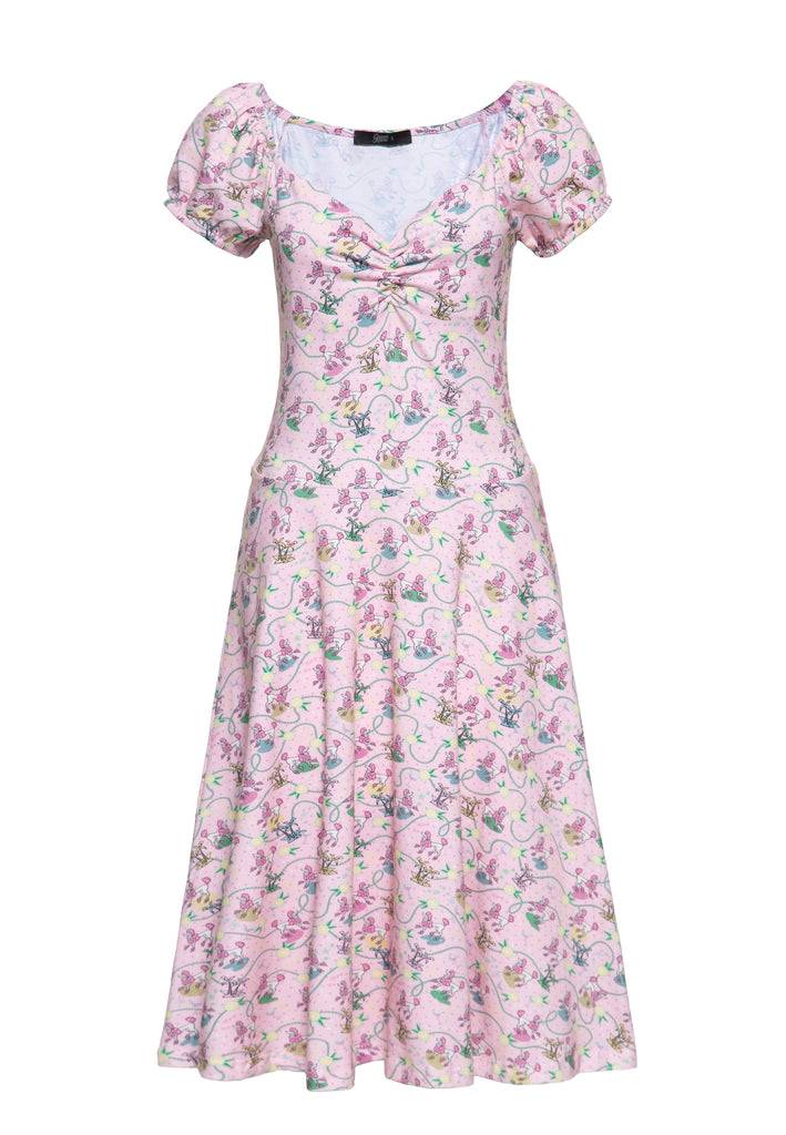 Queen Kerosin Allover-Print Swingkleid «Poodle» Weihnachtsangebot