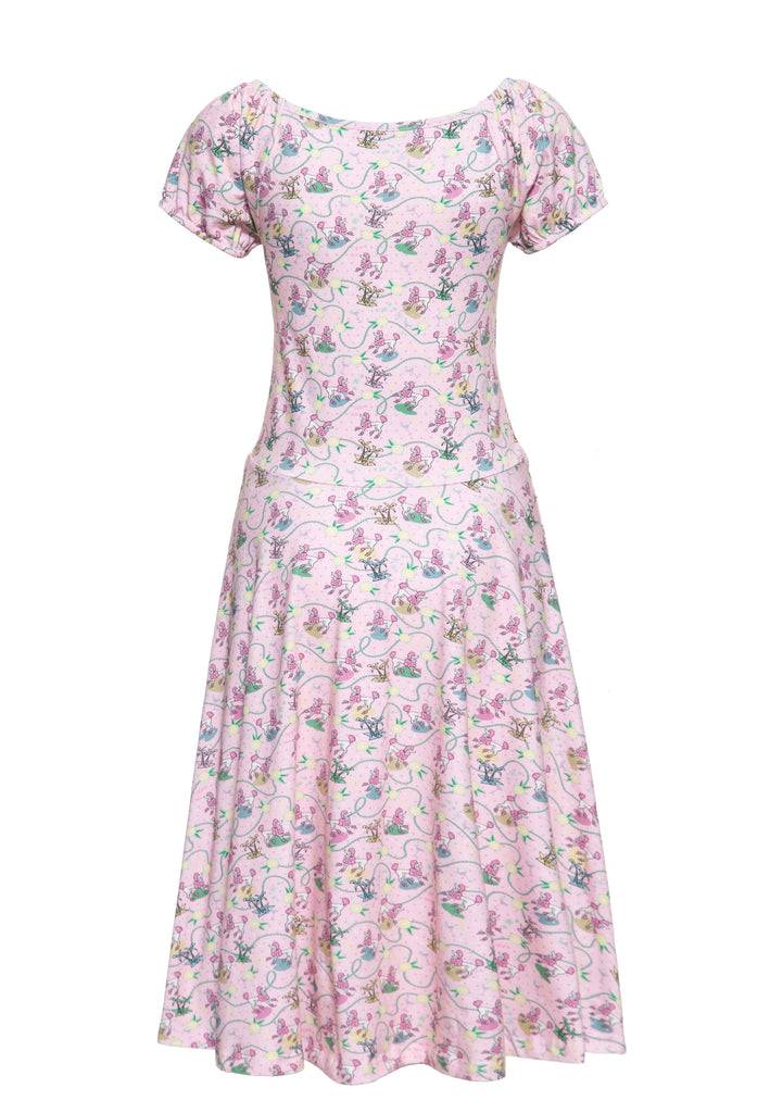 Queen Kerosin Allover-Print Swingkleid «Poodle» Weihnachtsangebot