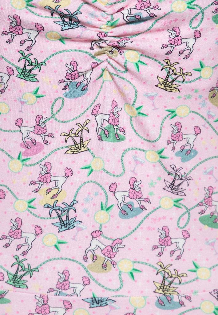 Queen Kerosin Allover-Print Swingkleid «Poodle» Weihnachtsangebot