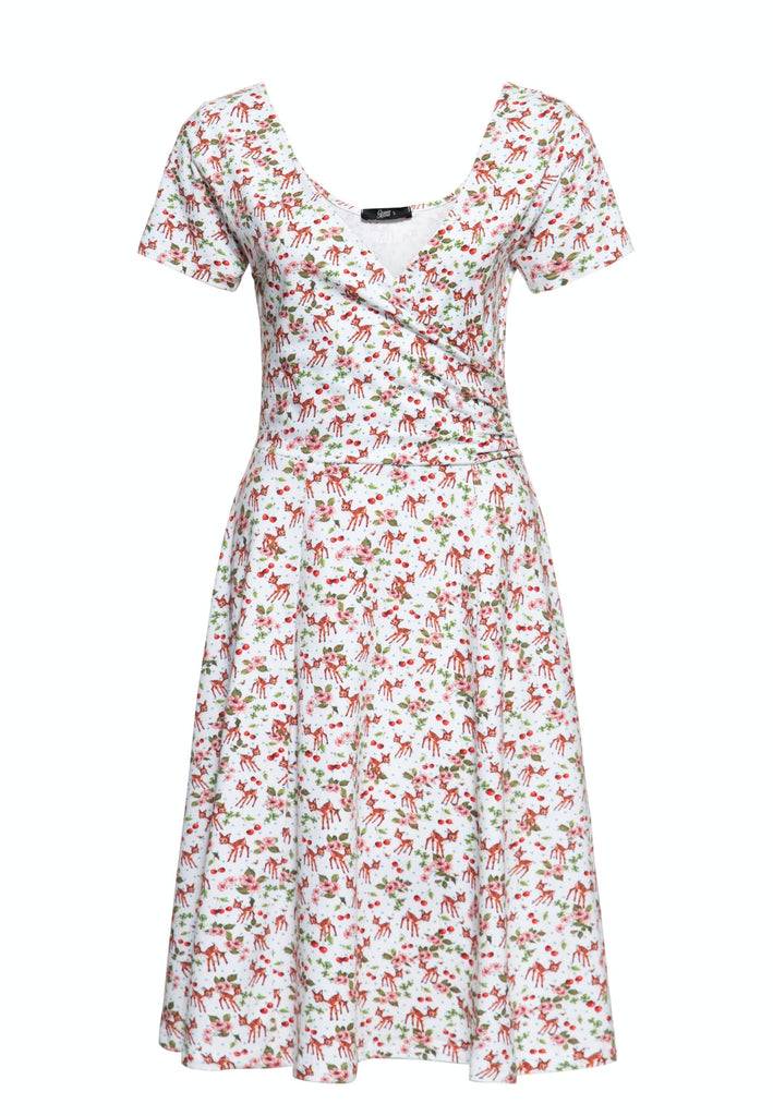 Queen Kerosin Swing Kleid in Wickel-Optik Osterangebot