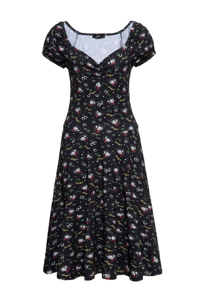 Queen Kerosin Allover-Print Swingkleid «Howdy» Muttertagsangebot