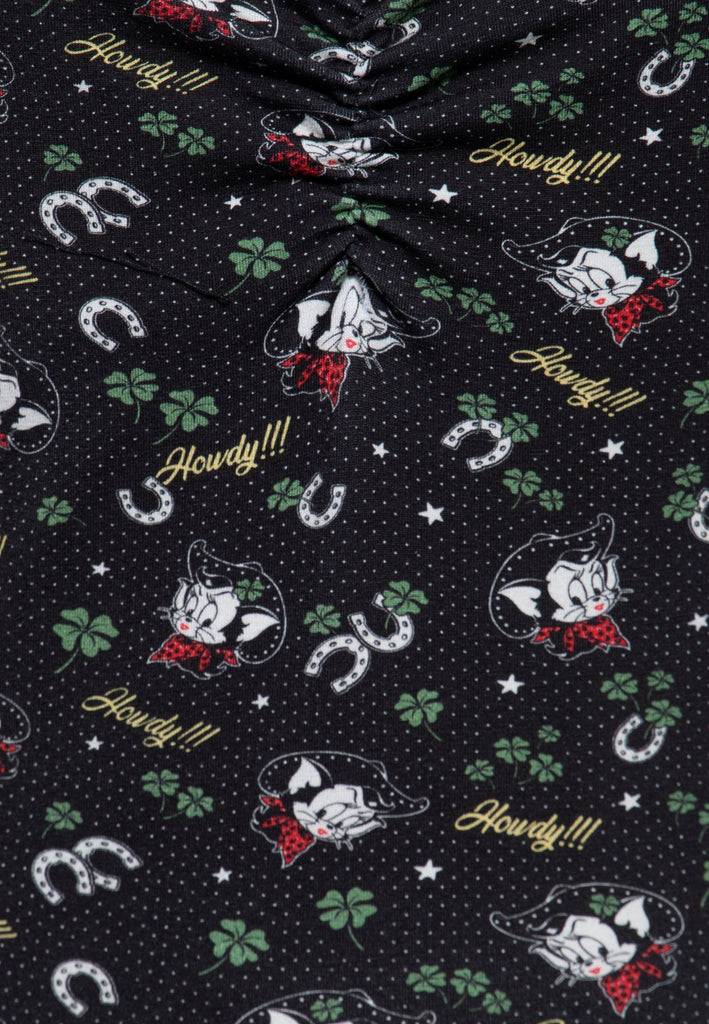 Queen Kerosin Allover-Print Swingkleid «Howdy» Muttertagsangebot