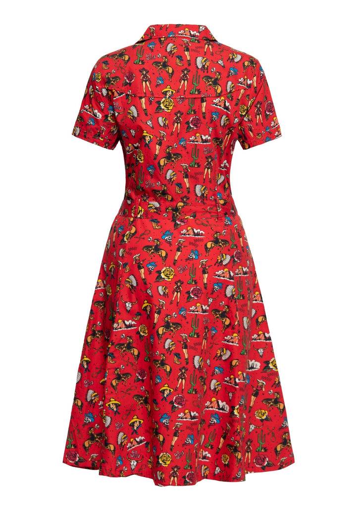 Queen Kerosin Swingkleid «Western Oldschool» Neueste Mode