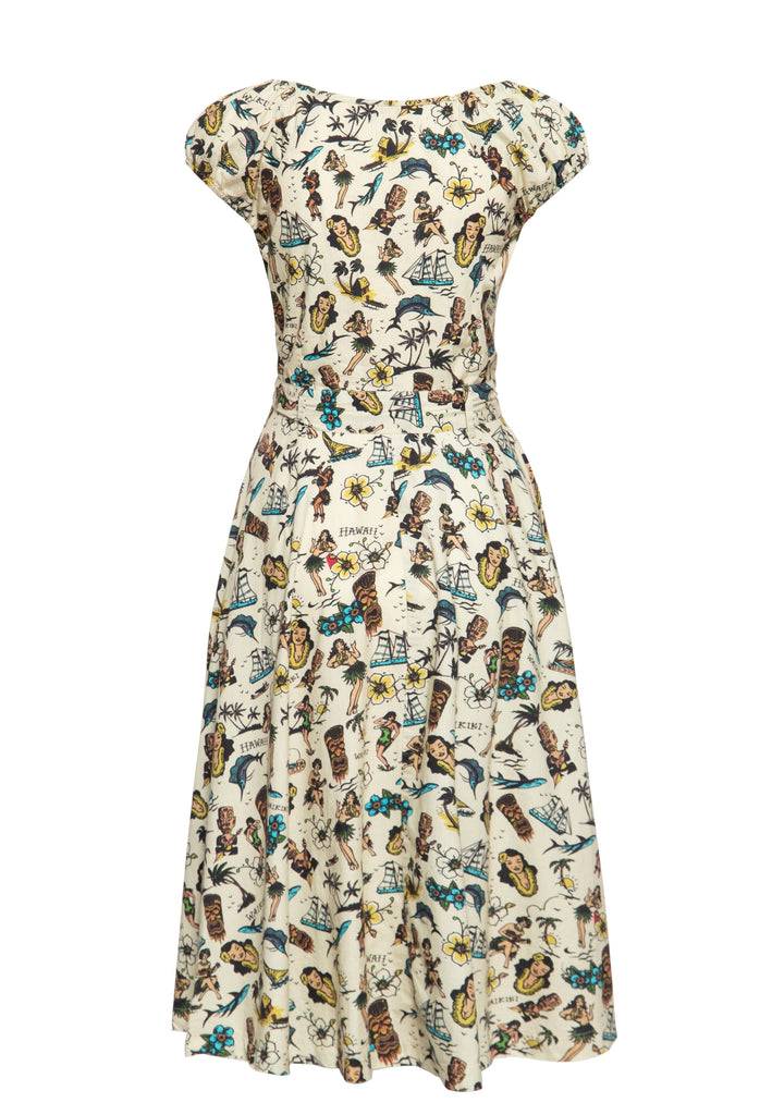 Queen Kerosin Swing Kleid «Hawaii» Zeitlich begrenztes Angebot