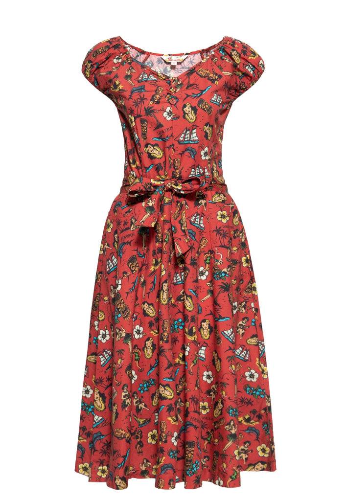 Queen Kerosin Swing Kleid «Hawaii» Zeitlich begrenztes Angebot