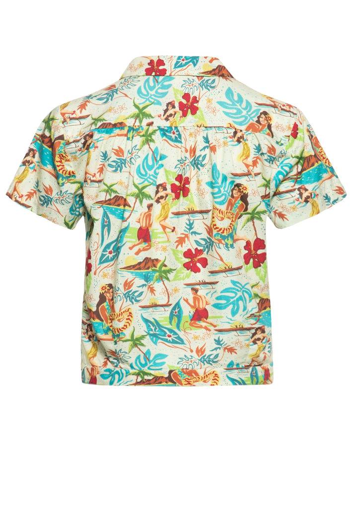 Queen Kerosin Kurzarm Bluse «organic cotton» Große Rabatte