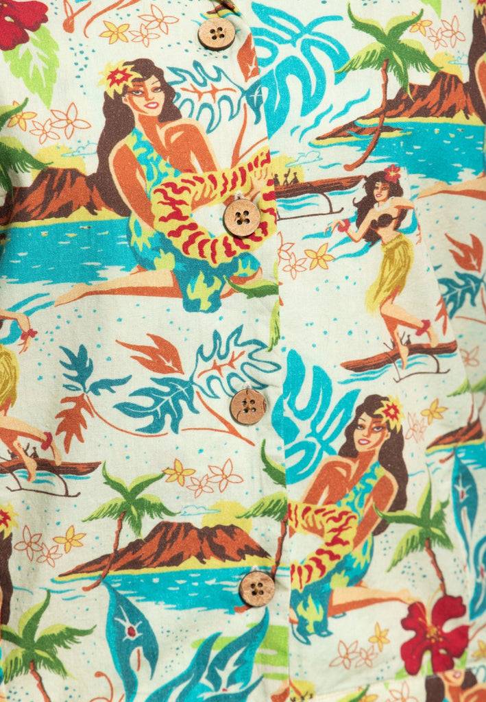Queen Kerosin Kurzarm Bluse «organic cotton» Große Rabatte