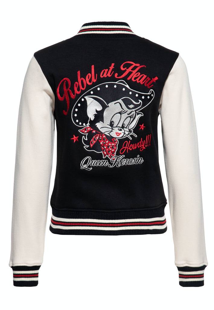 Queen Kerosin College Sweatjacke «Rebel at Heart» Sonderangebote