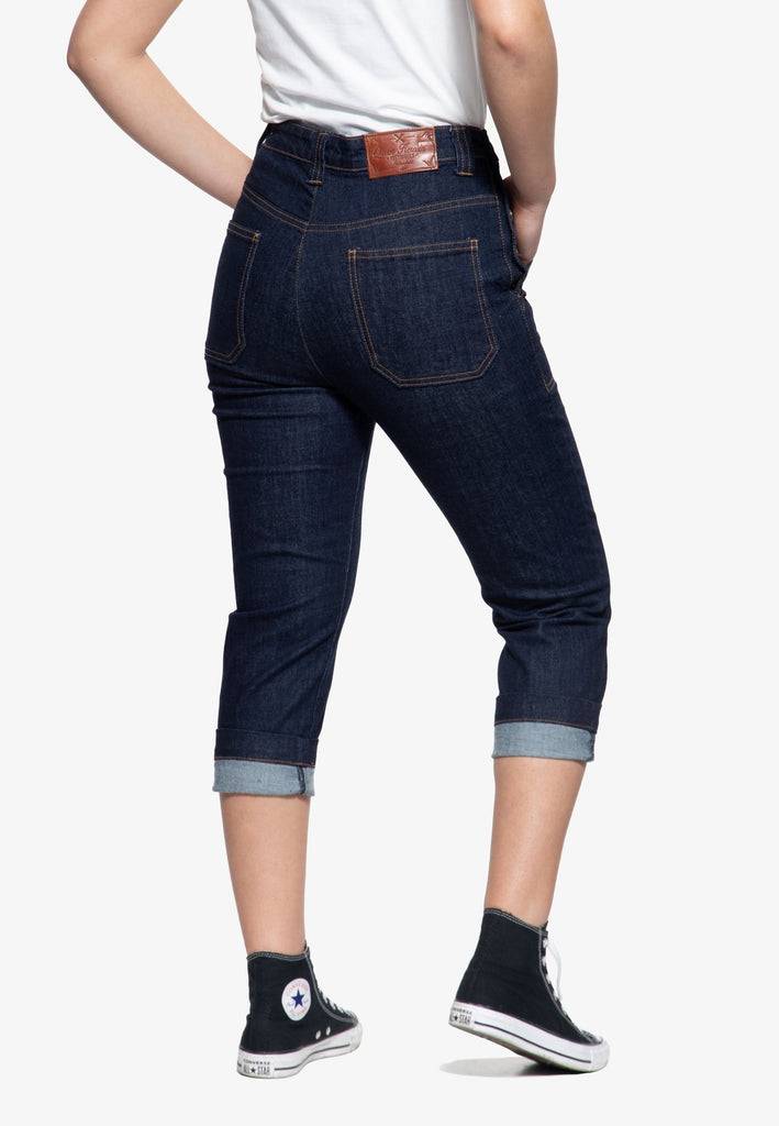 Queen Kerosin High Waist Capri Jeanshose Wochenangebot